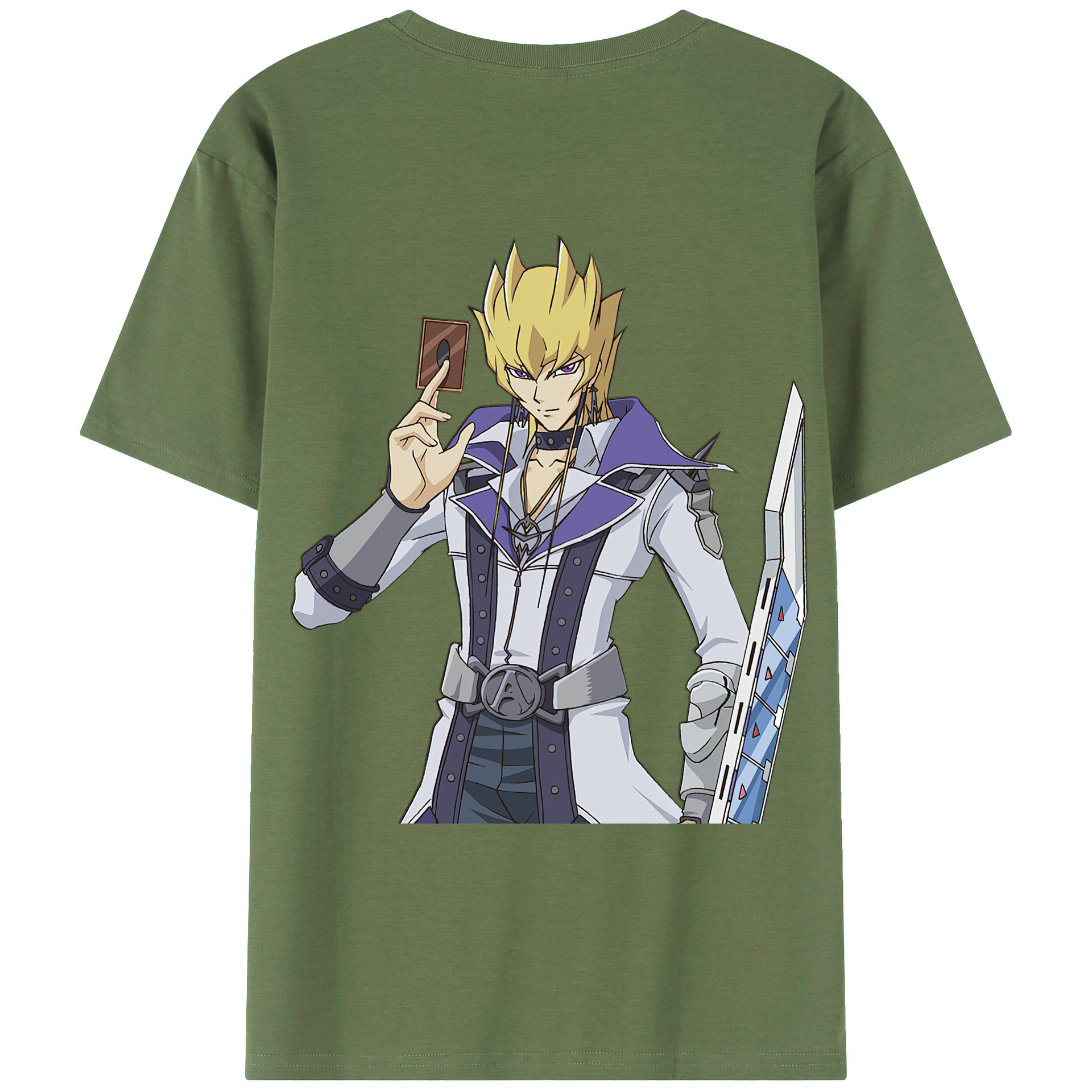 （画像用） 遊☆戯☆王 Yu-Gi-Oh! 綿100％ メンズ半袖Tシャツ（バックプリント） 通気性